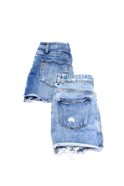 Zara Paige Womens Distressed Denim Shorts Mini Skirt Size 28 Small Lot 2