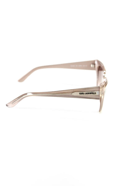Karl Lagerfeld Womens KL614S Plastic Cat Eye Sunglasses Beige