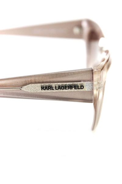 Karl Lagerfeld Womens KL614S Plastic Cat Eye Sunglasses Beige