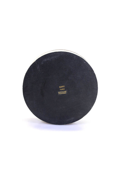 Kifu Paris Shagreen Pen Shell Agate Bronze Patina Brass Constellation Round Box