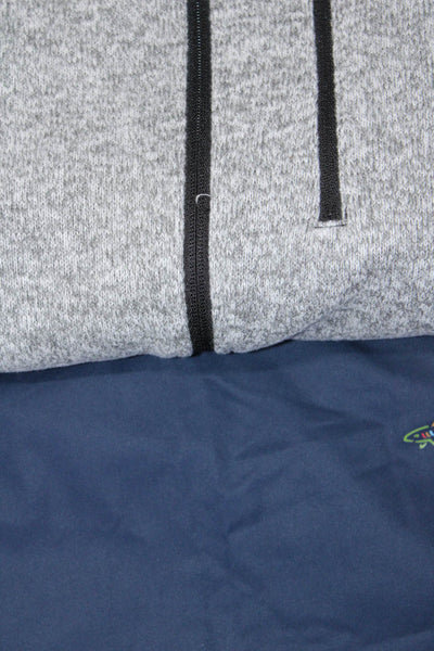 Greg Norman Mens Full Zip Mock Neck Long Sleeve Jacket Gray Size S M Lot 2