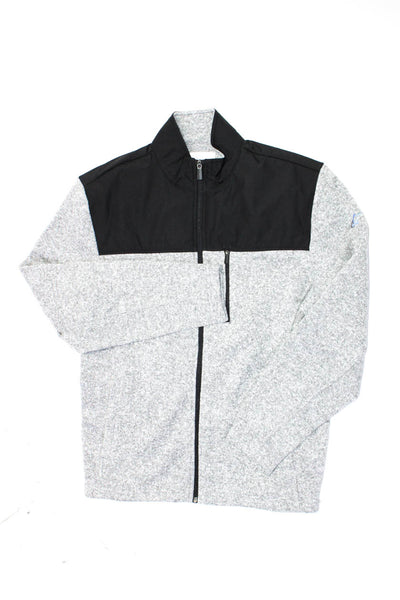 Greg Norman Mens Full Zip Mock Neck Long Sleeve Jacket Gray Size S M Lot 2