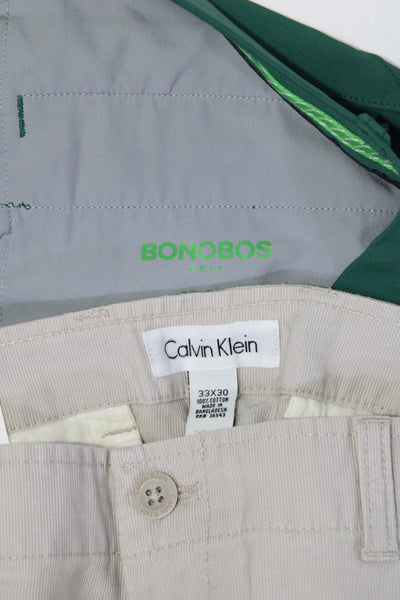 Bonobos Calvin Klein Mens Flat Front Slim Straight Pants Green Size 33 Lot 2