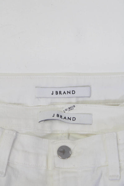 J Brand Womens Alana Skinny Natasha High Rise Jeans White Size 27 Lot 2