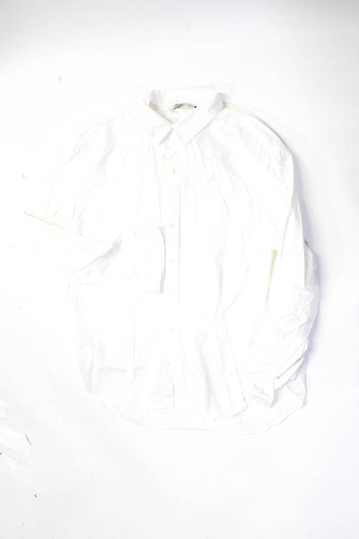 Zara Women's Collared Long Sleeves Button Down Shirt White Size XXL Lot 2