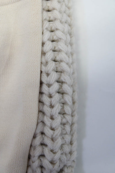 Zara Womens Turtleneck Long Sleeves Full Zip Cardigan Sweater Beige Size S Lot 3