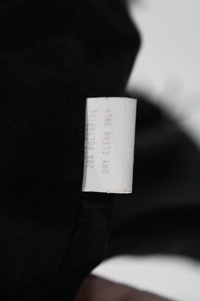 Jenne Maag Womens Wool Fringe Hem Buckle Closure A-Line Midi Skirt Black Size S