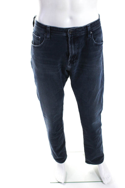 AG Adriano Goldschmied Mens Denim Tailored Straight Leg Jeans Blue Size 36/34