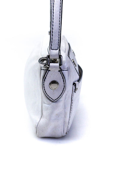 Marc By Marc Jacobs Womens Leather Zip Top Small White Crossbody Bag Handbag