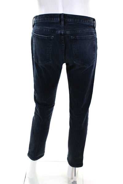 Frame Women's Button Closure Five Pockets Straight Leg Denim Pant Black Size 31