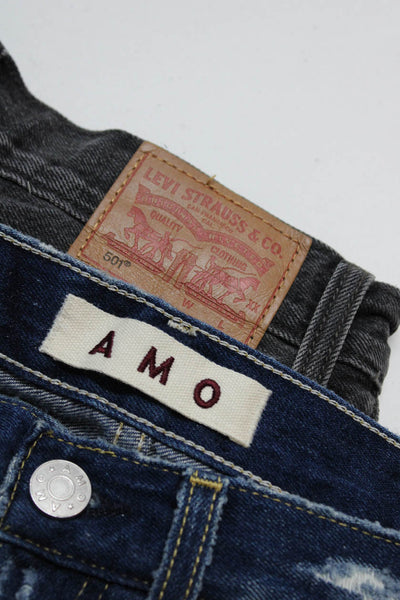 Amo Women's Button Closure Five Pockets Medium Wash Cut-Off Short Size 23 Lot 2