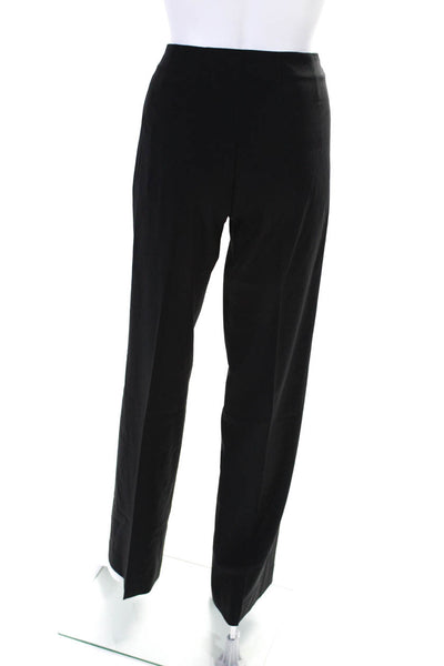 Piazza Sempione Womens Creased Straight Leg Dress Pants Black Wool Size EUR 40