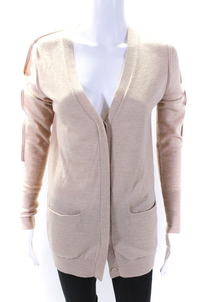 3.1 Phillip Lim Womens Cardigan Sweater Beige Wool Size Extra Small