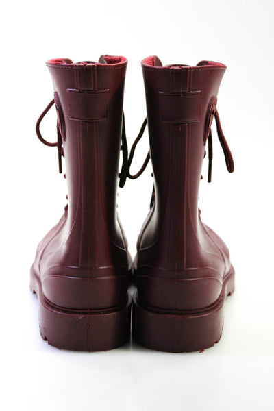 MICHAEL Michael Kors Womens Dark Berry Montaigne PVC Rain Boots Shoes Size 7/8