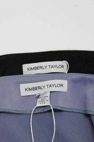 Kimberly Taylor Womens Colorblock Knee Length Wrap Skirt Black Red Size XS Lot 2