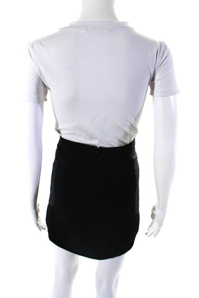 Rag & Bone Womens Woven Mid Rise Zip Up Mini Skirt Black Size 0