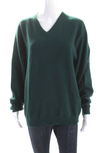 Reformation Women's V-Neck Long Sleeves Pullover Sweater Green Size S