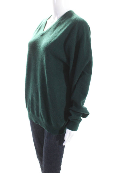 Reformation Women's V-Neck Long Sleeves Pullover Sweater Green Size S