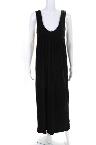 J Crew Womens Jersey Knit V-Neck Sleeveless Pullover Maxi Dress Black Size XS