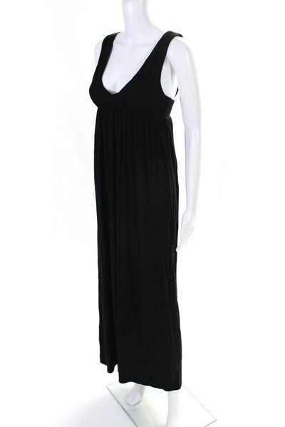 J Crew Womens Jersey Knit V-Neck Sleeveless Pullover Maxi Dress Black Size XS