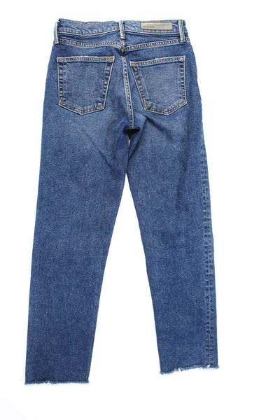 Grlfrnd Womens High Rise Helena Jeans Blue Cotton Size 23