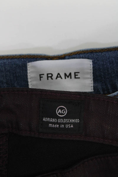 AG Adriano Goldschmied Frame Womens Skinny Jeans Red Size 23 24 Lot 2