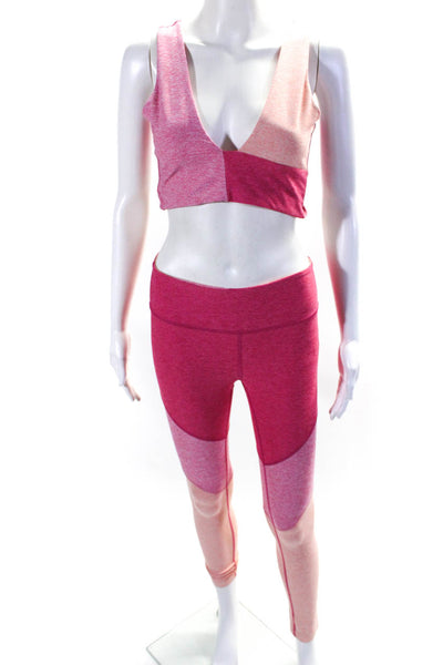 Outdoor Voices Womens Sports Bra Leggings Pants Pink Set Size S XS