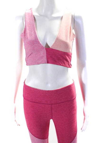 Outdoor Voices Womens Sports Bra Leggings Pants Pink Set Size S XS