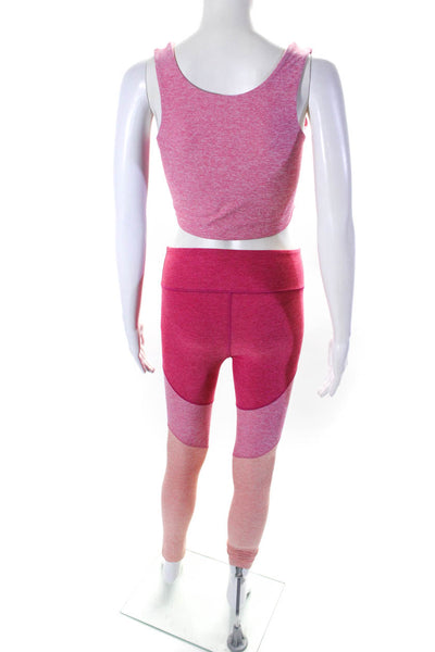 Outdoor Voices Womens Sports Bra Leggings Pants Pink Set Size S XS