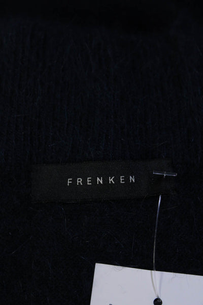 Frenken Womens Textured Elastic Waist Straight Midi Slip-On Skirt Blue Size M