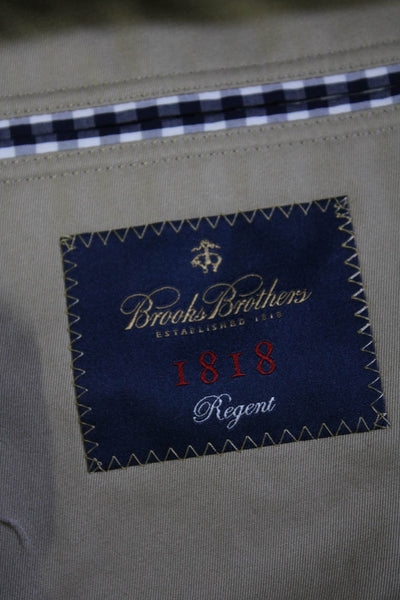 Crespi For Brooks Brothers Mens Unlined Khaki Blazer Jacket Beige Size 48