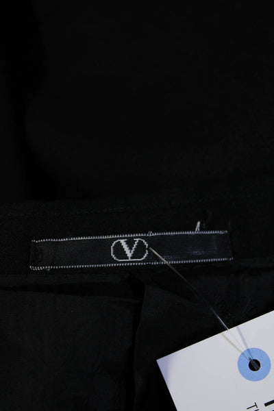 Valentino Mens Silk Satin Lapel Two Button Tuxedo Jacket Black Wool Size 44