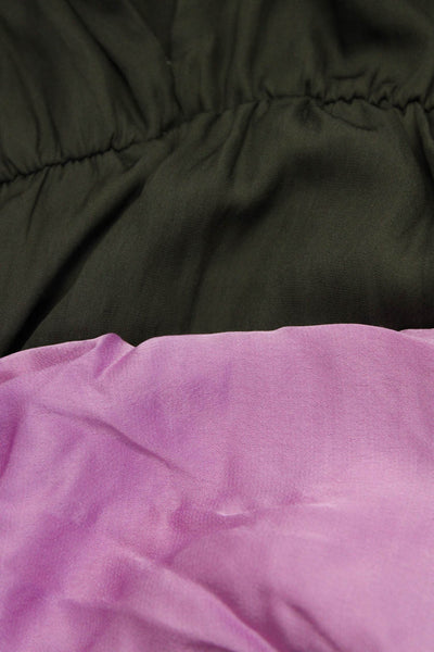 Zara Womens Scoop V Neck Full Length Maxi Dresses Gray Pink Size XS Lot 2