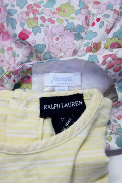 Ralph Lauren Blue Label Jacadi Girls Striped Shirt Floral Dress 12 Months Lot 2