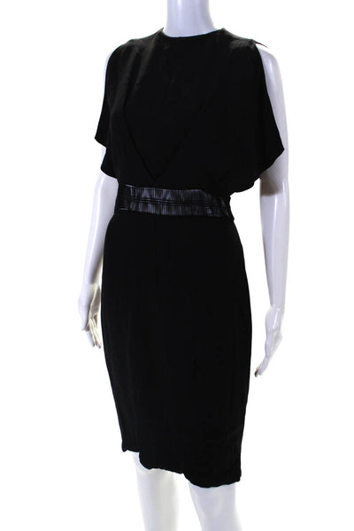 Genny Womens Lurex Embroidered Dress Black Size 42 10796709