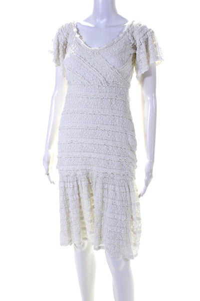 Saylor Womens Laced Malinda Dress White Size S 11208254