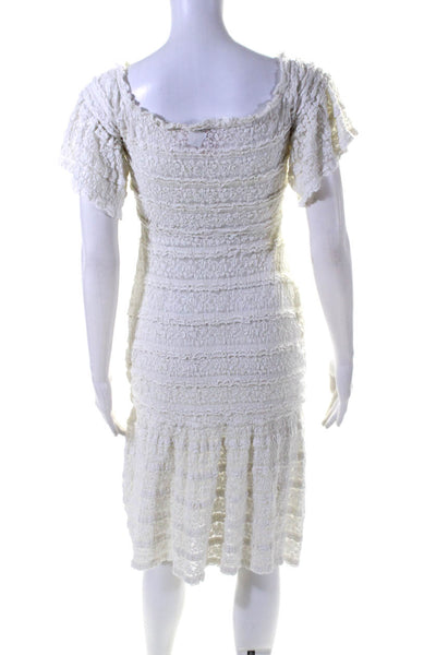 Saylor Womens Laced Malinda Dress White Size S 11208254