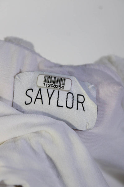 Saylor Womens Laced Malinda Dress White Size S 11208254