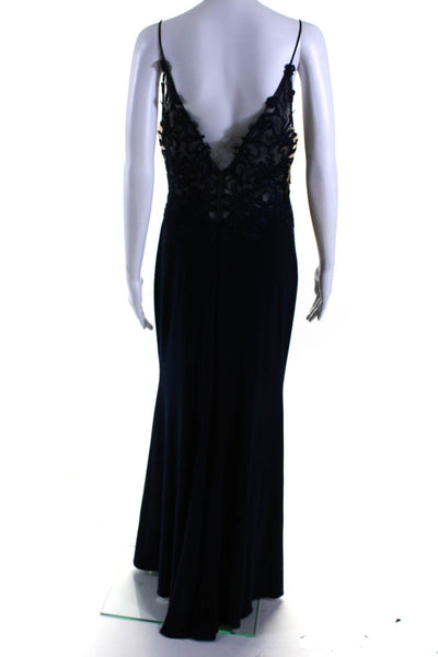 FAVIANA Womens Navy Lace Bodice Gown Blue Size 10R 12159570