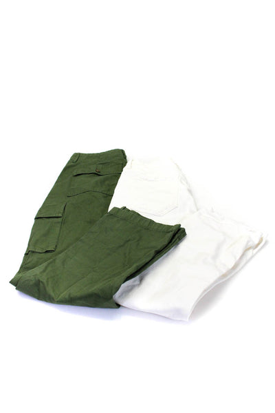 J Crew Agolde Womens Cargo Pants Jeans Green White Size 26 28 Lot 2