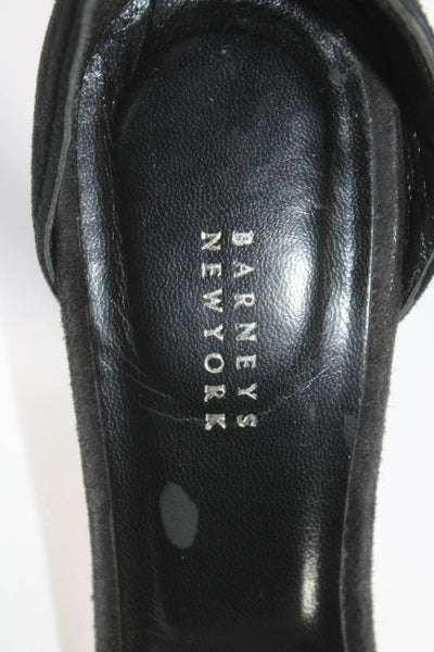 Barneys New York Womens Ankle Buckled Open Toe Stiletto Heels Black Size EUR37