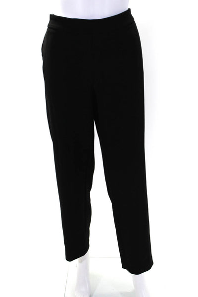 Hatch Womens Ruched Elastic Waist Slip-On Tapered Dress Pants Black Size 3