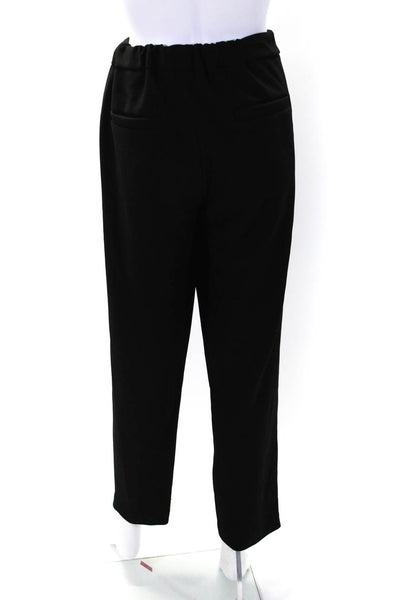 Hatch Womens Ruched Elastic Waist Slip-On Tapered Dress Pants Black Size 3