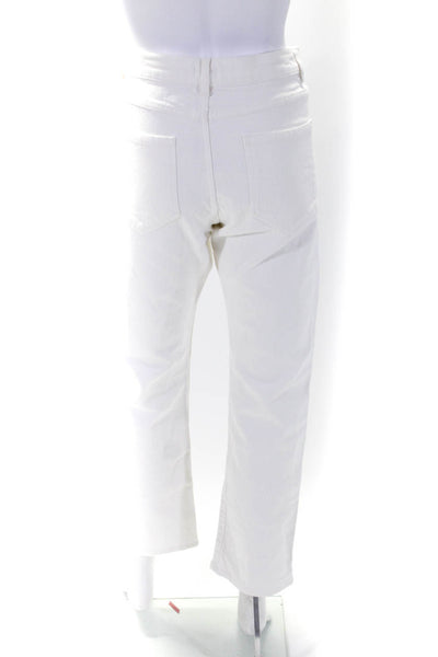 Joseph Womens Cotton Full Buttoned Straight Leg Casual Pants White Size EUR30