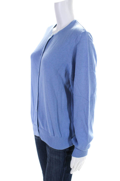 Lily Pulitzer Womens Cotton Long Sleeve Button Down Cardigan Sweater Blue Size X