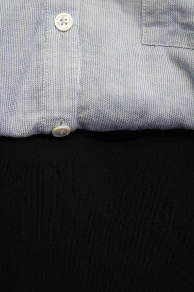 Joie Womens Blouse Button Down Shirt Black Blue Size Medium Lot 2