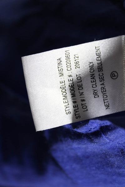 Theory Womens Collared Sleeveless Buttoned Midi Drawstring Dress Blue Size 0