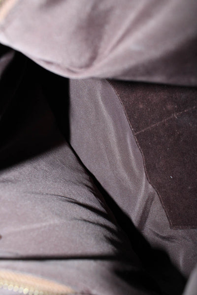 Fredd + Basha Womens Leather Zip Fold Over Tassel Detail Crossbody Brown Handbag