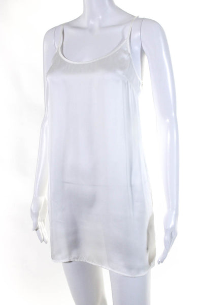 Twelfth Street by Cynthia Vincent Womens Mini Satin Slip Dress White Size Petite