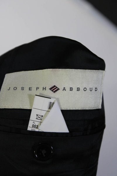 Joseph Abboud Mens Notched Collar Two Button Blazer Jacket Black Size 42